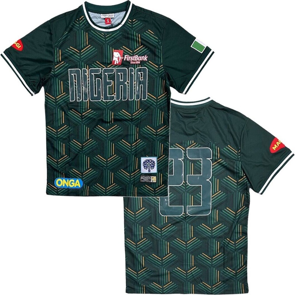 Nigeria Dark Green Football Jersey with FirstBank Branding